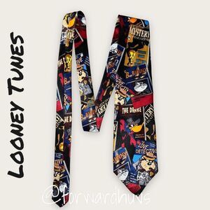 Vintage 1998 Looney Tunes Detective Neck Tie
